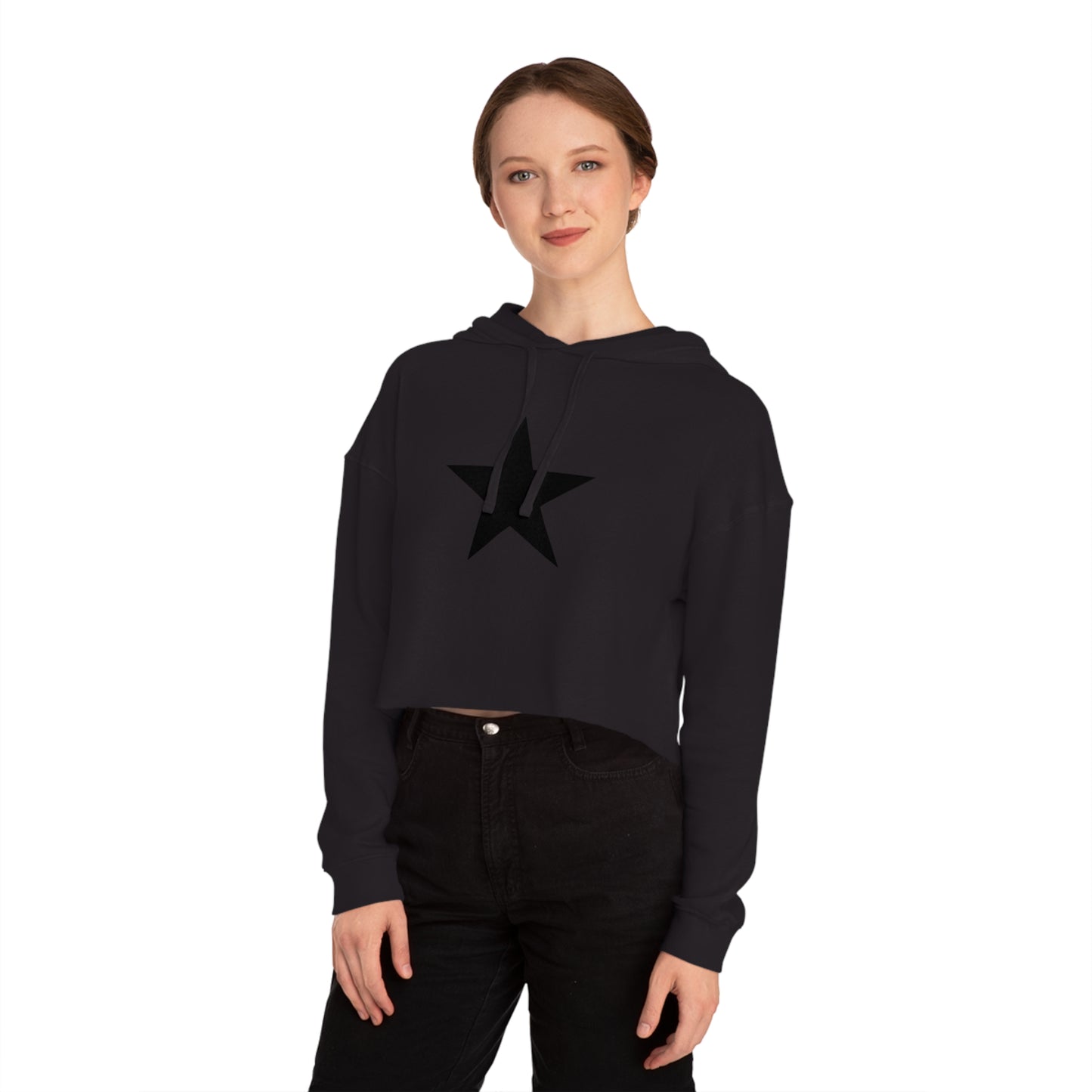 Women’s “Star “ Cropped Hooded Sweatshirt