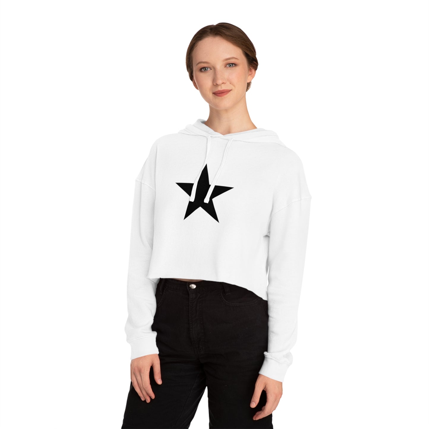 Women’s “Star “ Cropped Hooded Sweatshirt
